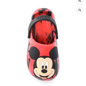 Disney Kids Red and Black Mickey Mouse Slippers